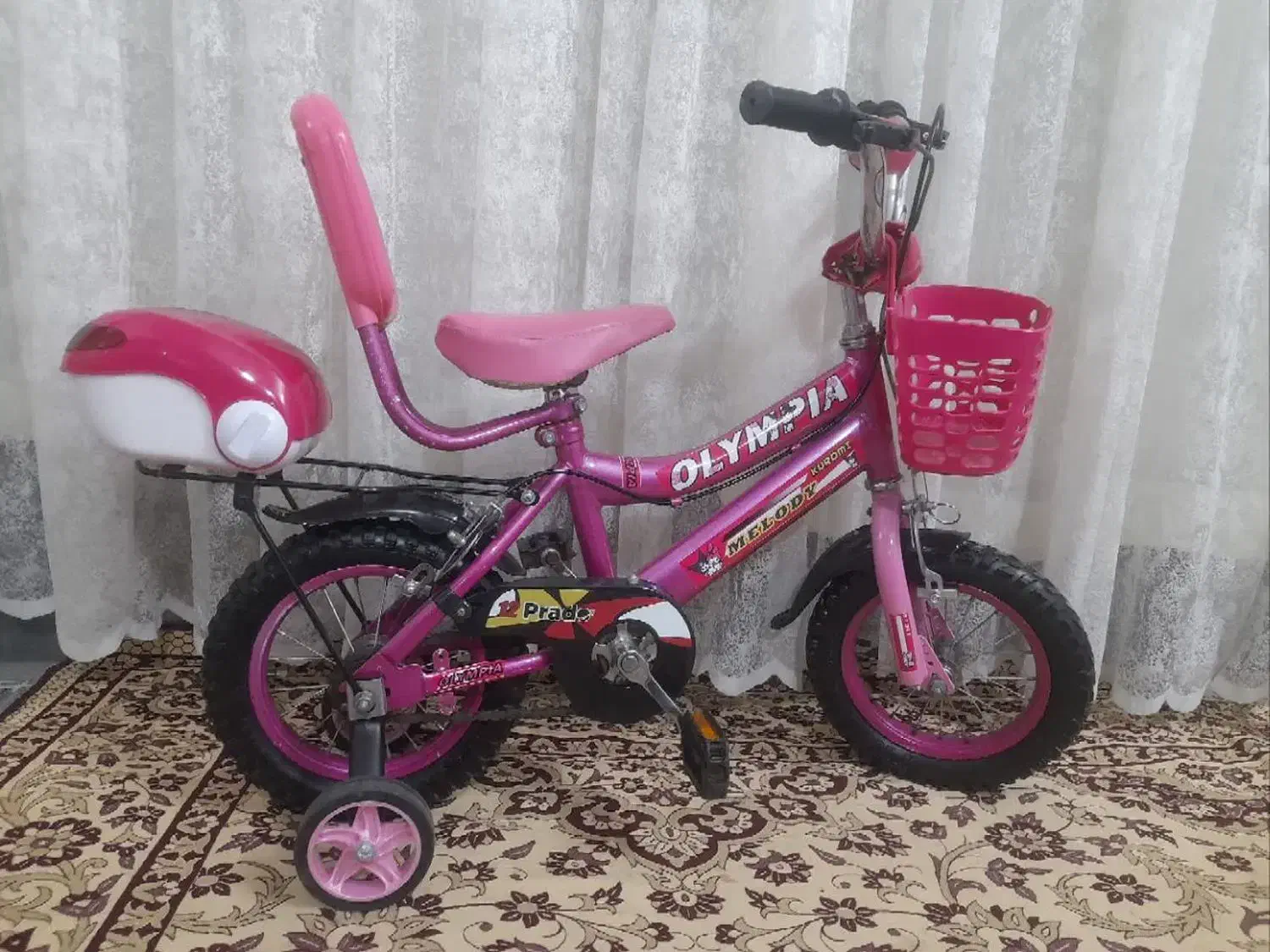 دوچرخه سایز ۱۲ صورتی|دوچرخه، اسکیت، اسکوتر|قم, فرهنگیان و شهربانی|دیوار