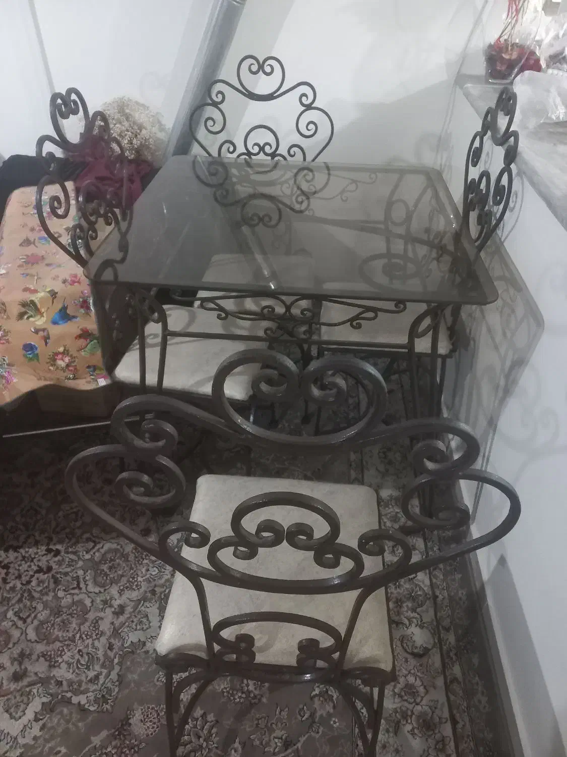 میز صندلی نهار خوری فرفورژه|میز و صندلی غذاخوری|تهران, افسریه شمالی|دیوار