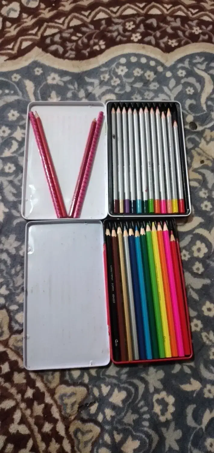 مدادرنگی ۱۲ رنگ جعبه فلزی دایناسور|لوازم التحریر|اسلامآباد غرب, |دیوار