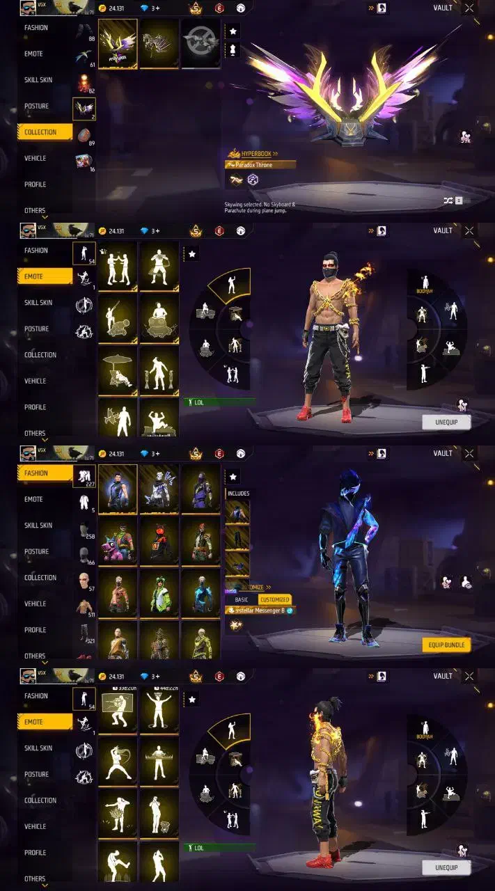 اکانت فری فایر لول 71|کنسول، بازی ویدئویی و آنلاین|سمنان, |دیوار