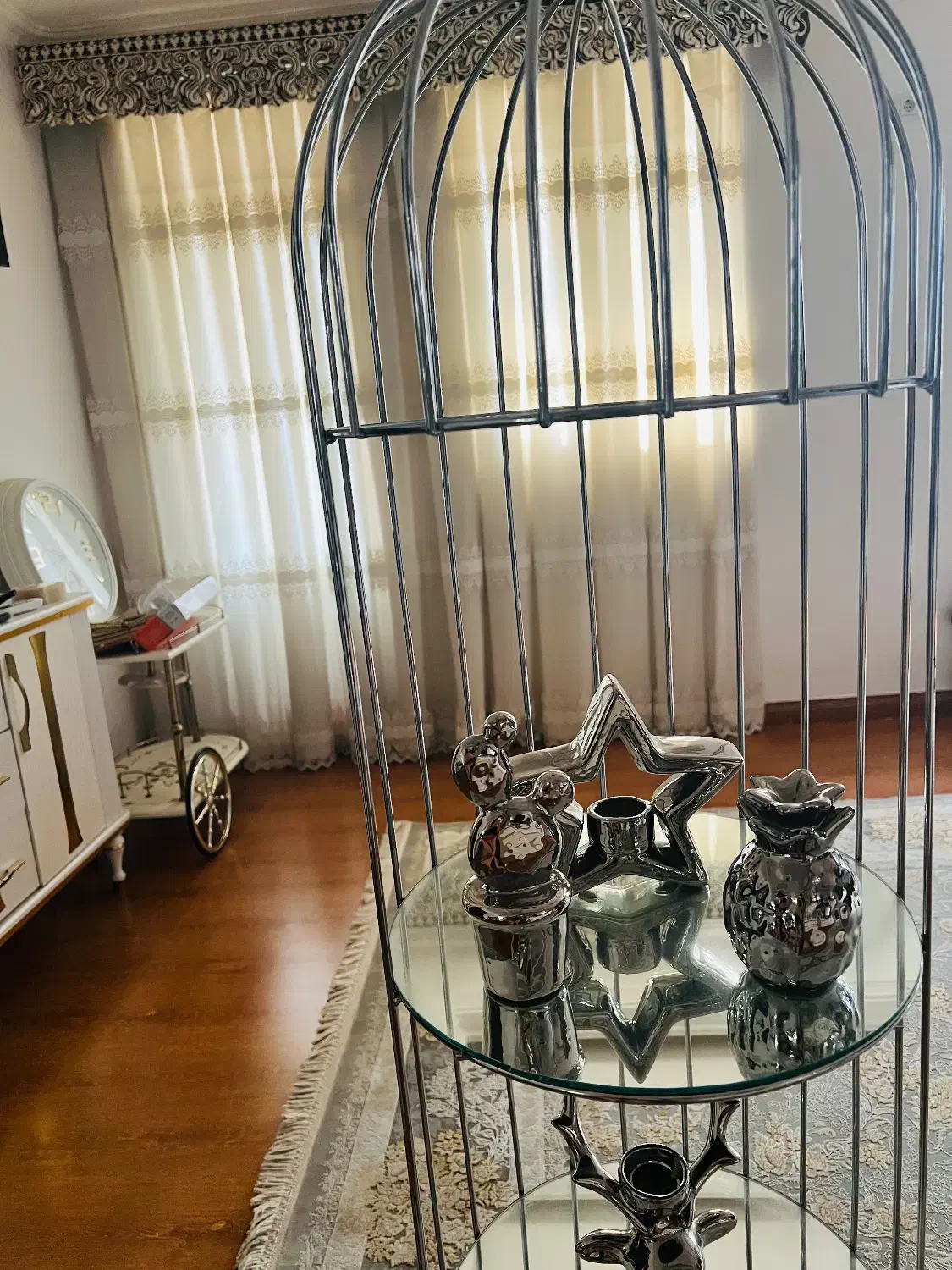 استند استیل با دکوری|بوفه، ویترین، کنسول|بوشهر, |دیوار