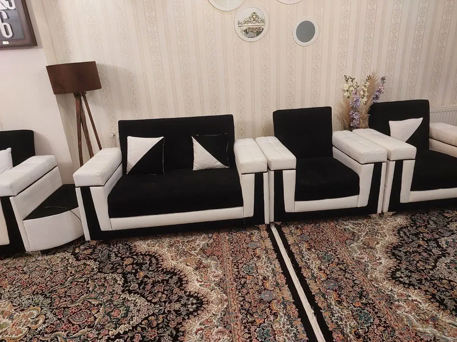 مبل دسته چرم ده نفری|مبلمان خانگی و میز عسلی|ارومیه, |دیوار