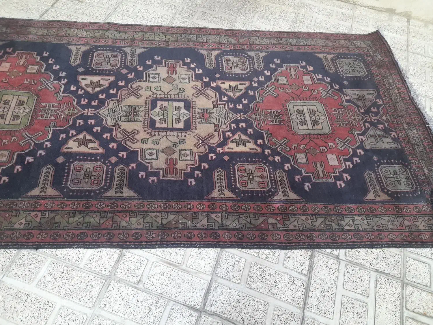 قالچه دستباف|فرش|تهران, شکوفه (عبدل آباد)|دیوار