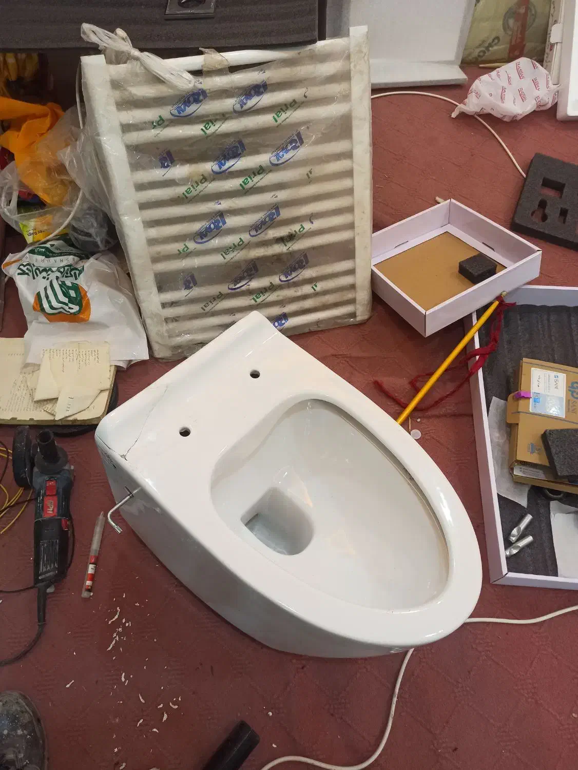 سنگ توالت فرنگی وال هنگ|لوازم سرویس بهداشتی|کرمان, |دیوار