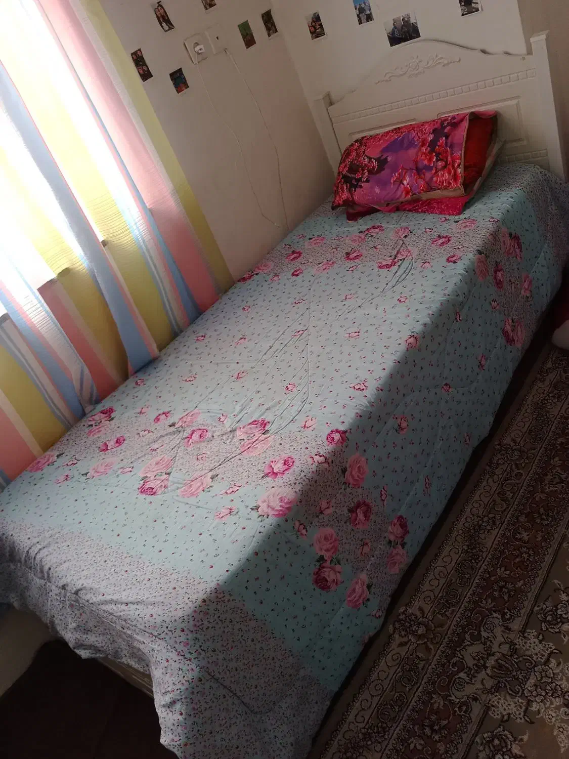 تخت یک نفره درحدنوباکنسول پایینه به فروش میرسد|تخت و سرویس خواب|لاهیجان, یوسف آباد|دیوار