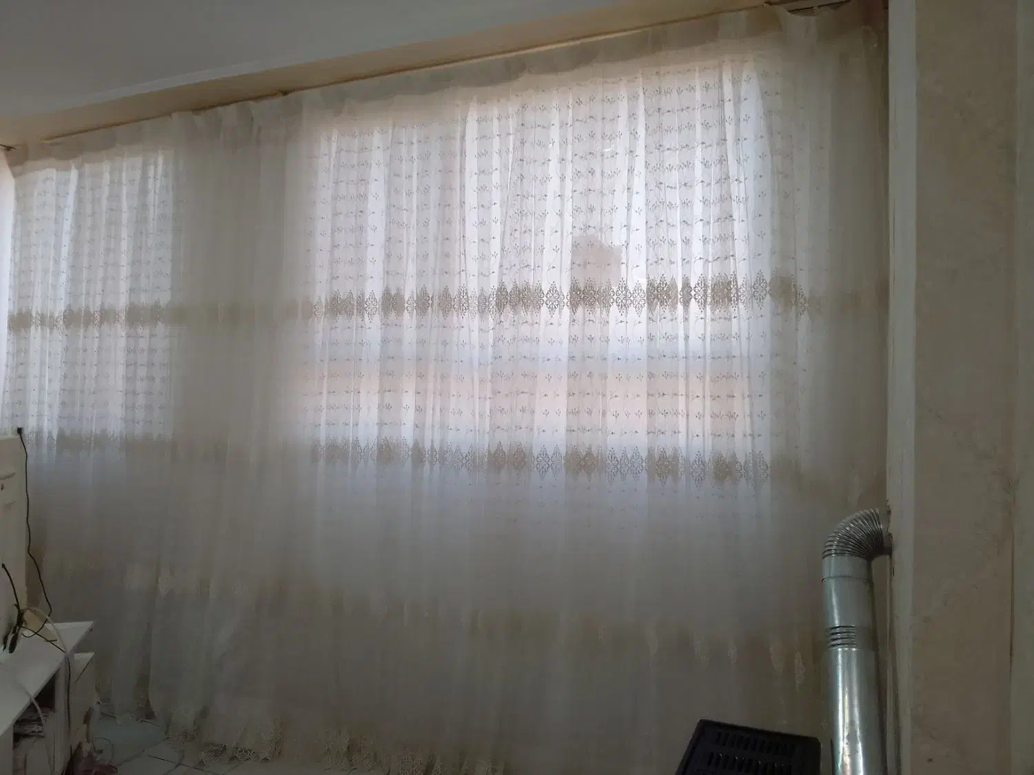 پرده حریر طرحدار|پرده، رانر، رومیزی|سبزوار, طبرسی (جعفرآباد)|دیوار