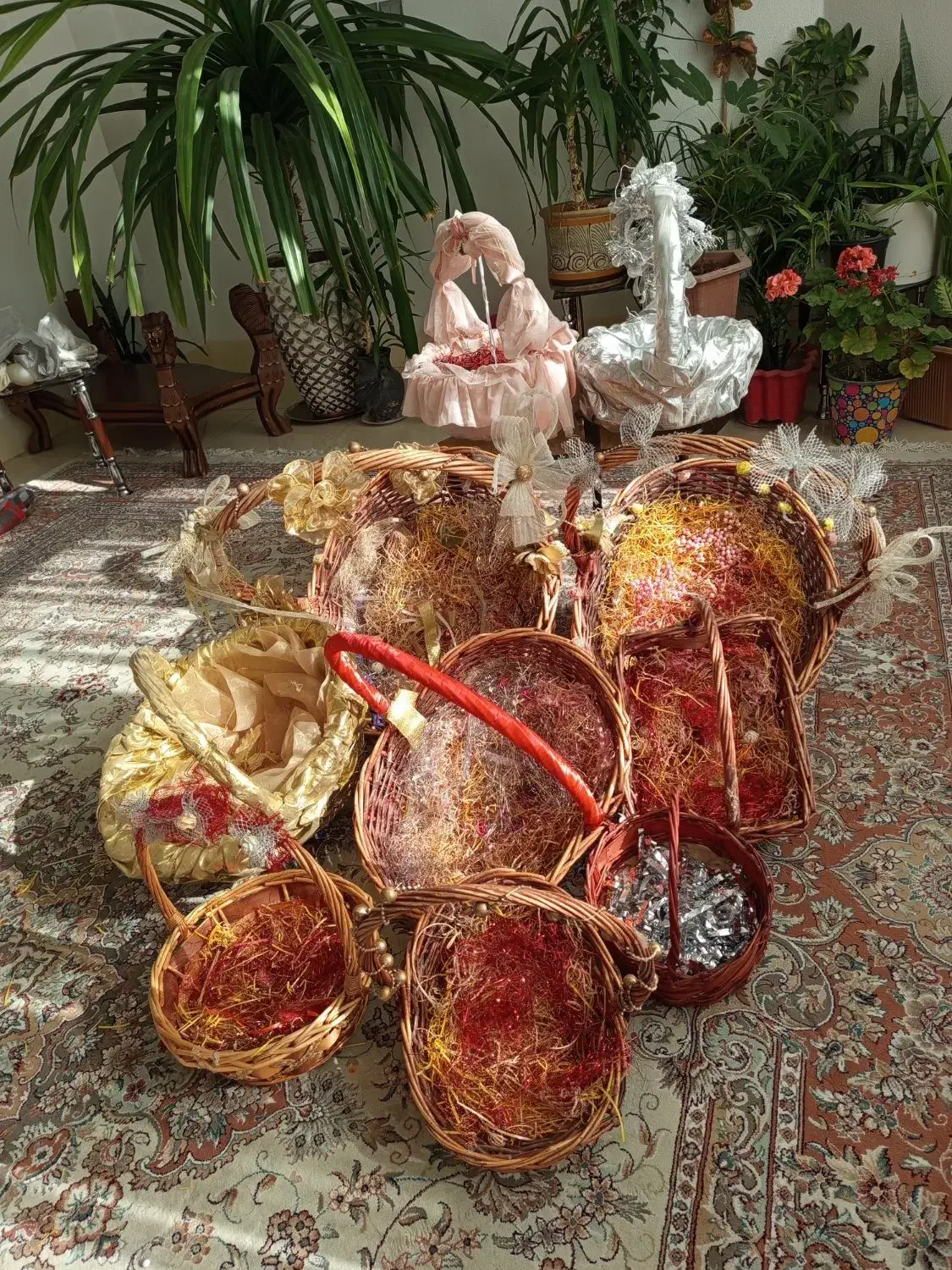 سبدهای تزیینی حصیری|صنایع دستی و سایر لوازم تزئینی|شاهین‌شهر, برخوار غرب|دیوار