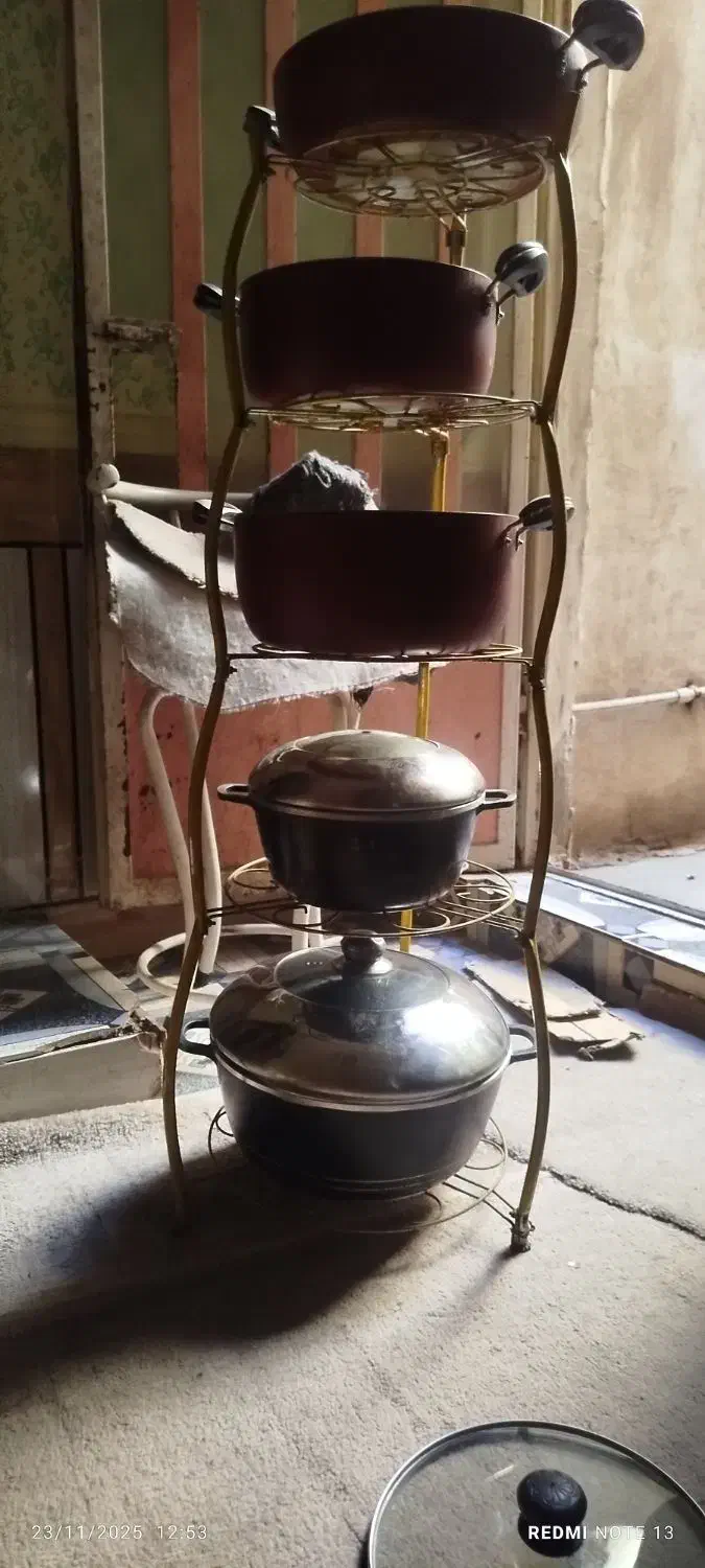 استند جا قابلمه  پنج طبقه|آب‌چکان و نظم‌دهنده ظروف|اهواز, کوی صادقیه|دیوار