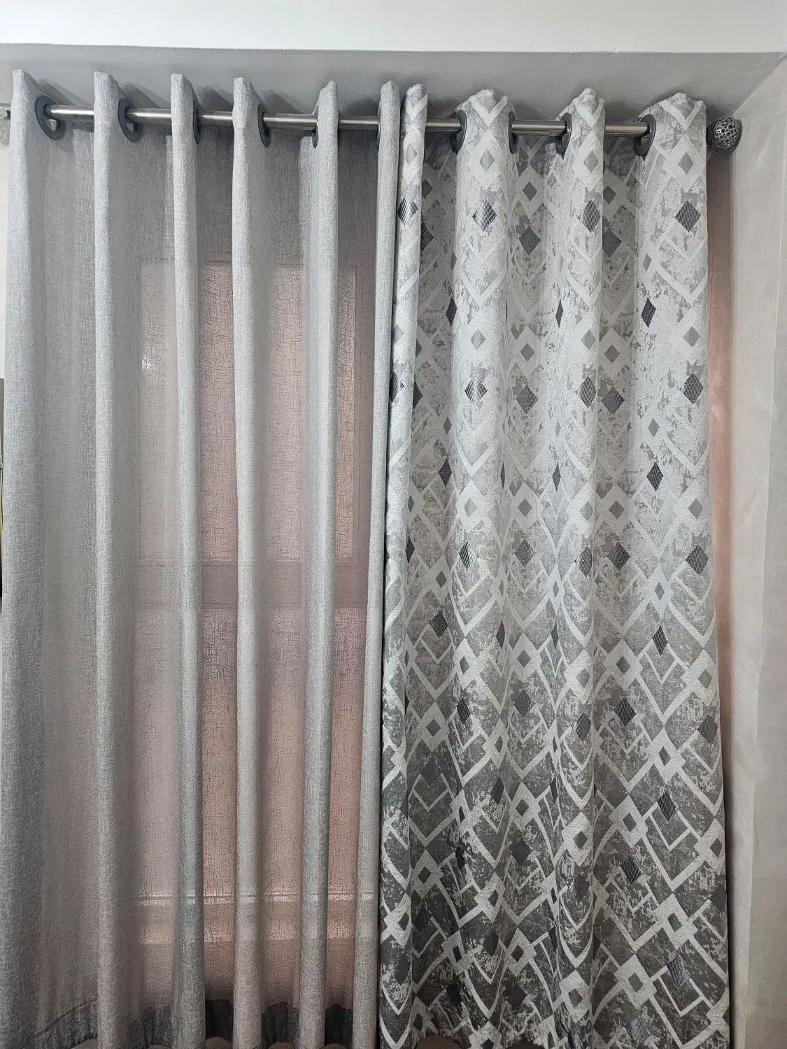 دوتا پرده اتاق خواب|پرده، رانر، رومیزی|تهران, گمرک|دیوار