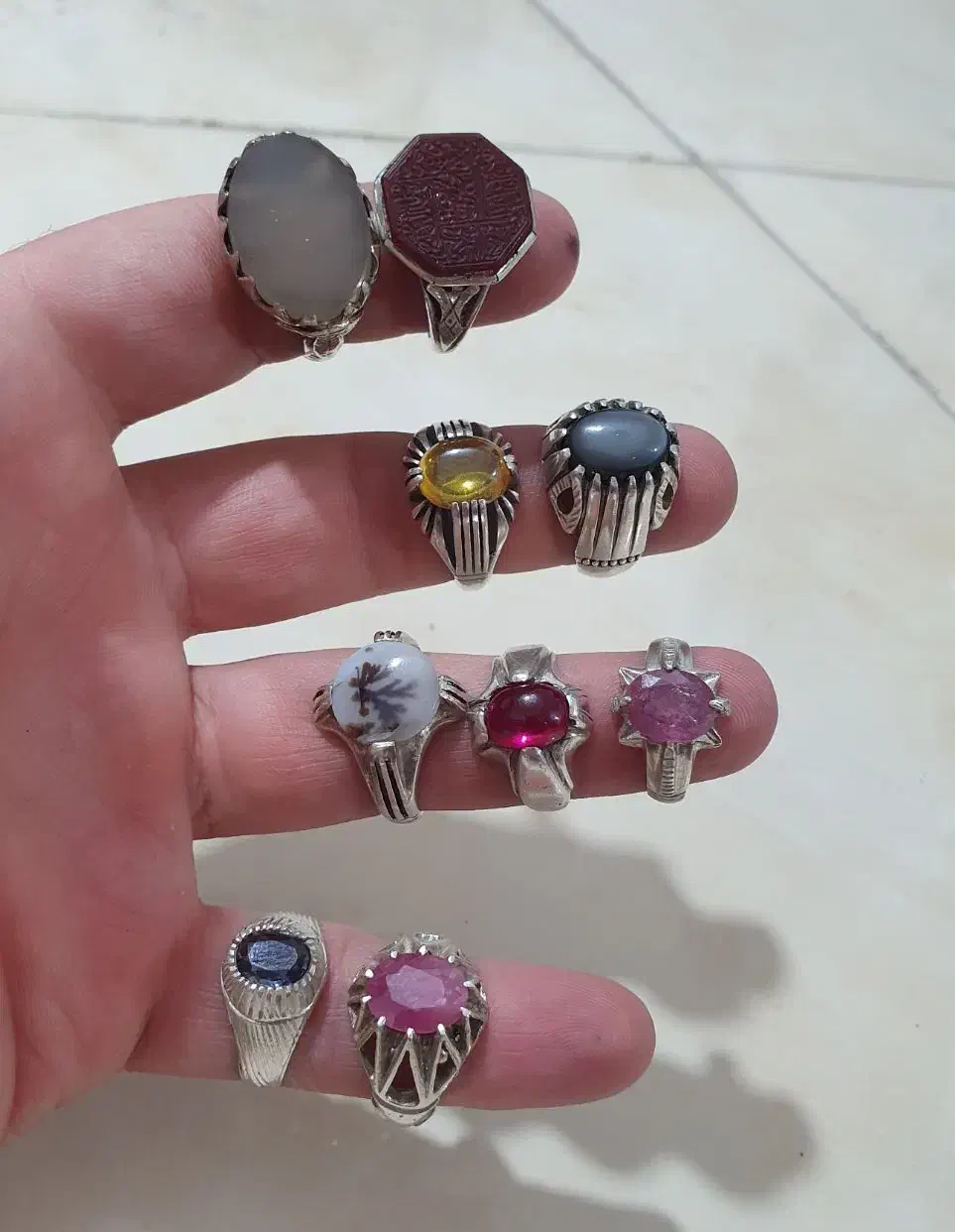 انگشتر شجر و یاقوت و عقیق|جواهرات|تهران, شهرک طالقانی|دیوار