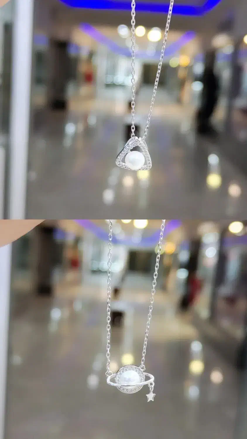 نیم‌ست و گردنبند نقره مرواریدی|بدلیجات|اصفهان, شیخ اشراق|دیوار