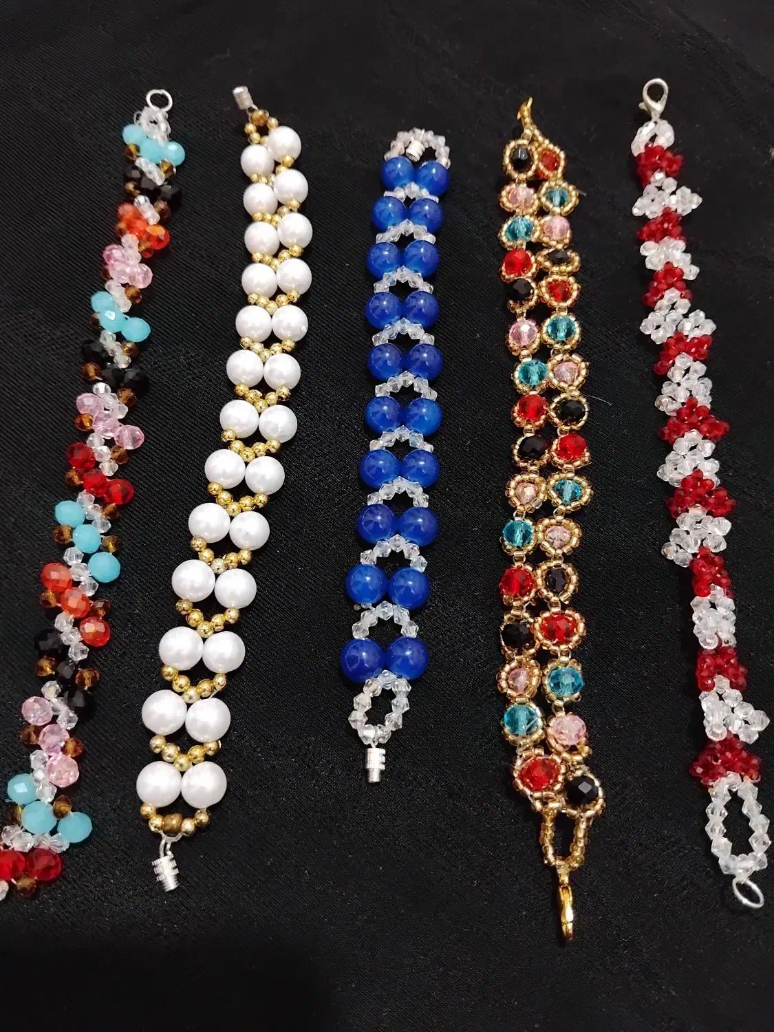 دست بندمرواریدکریستال دستبافت|بدلیجات|کرمانشاه, |دیوار