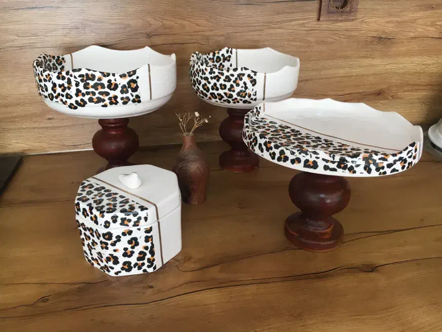 سرویس کامل پذیرایی سرامیک دستساز|ظروف سرو و پذیرایی|گرگان, |دیوار