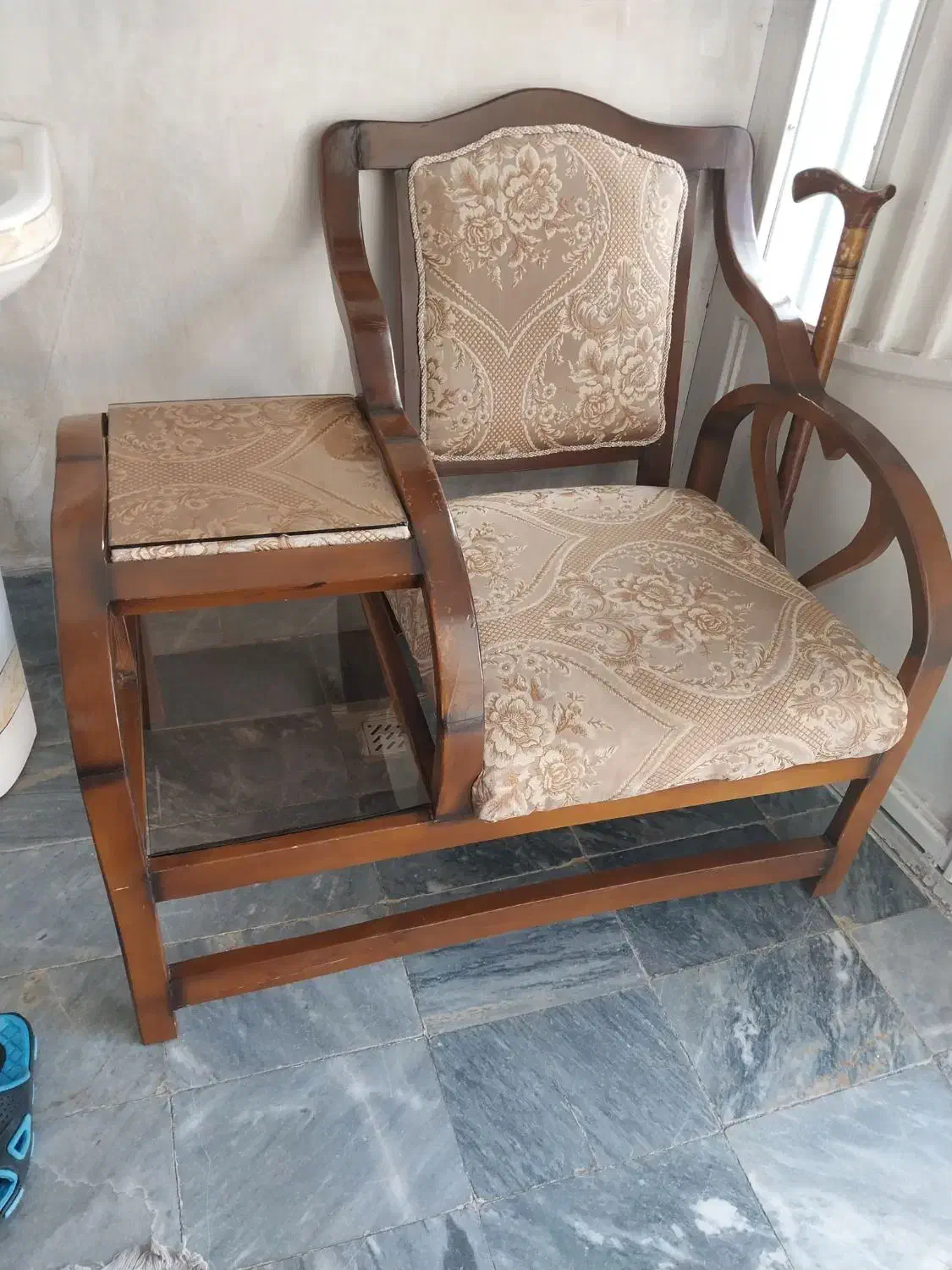 صندلی تلفن چوبی|صندلی و نیمکت|خوی, |دیوار