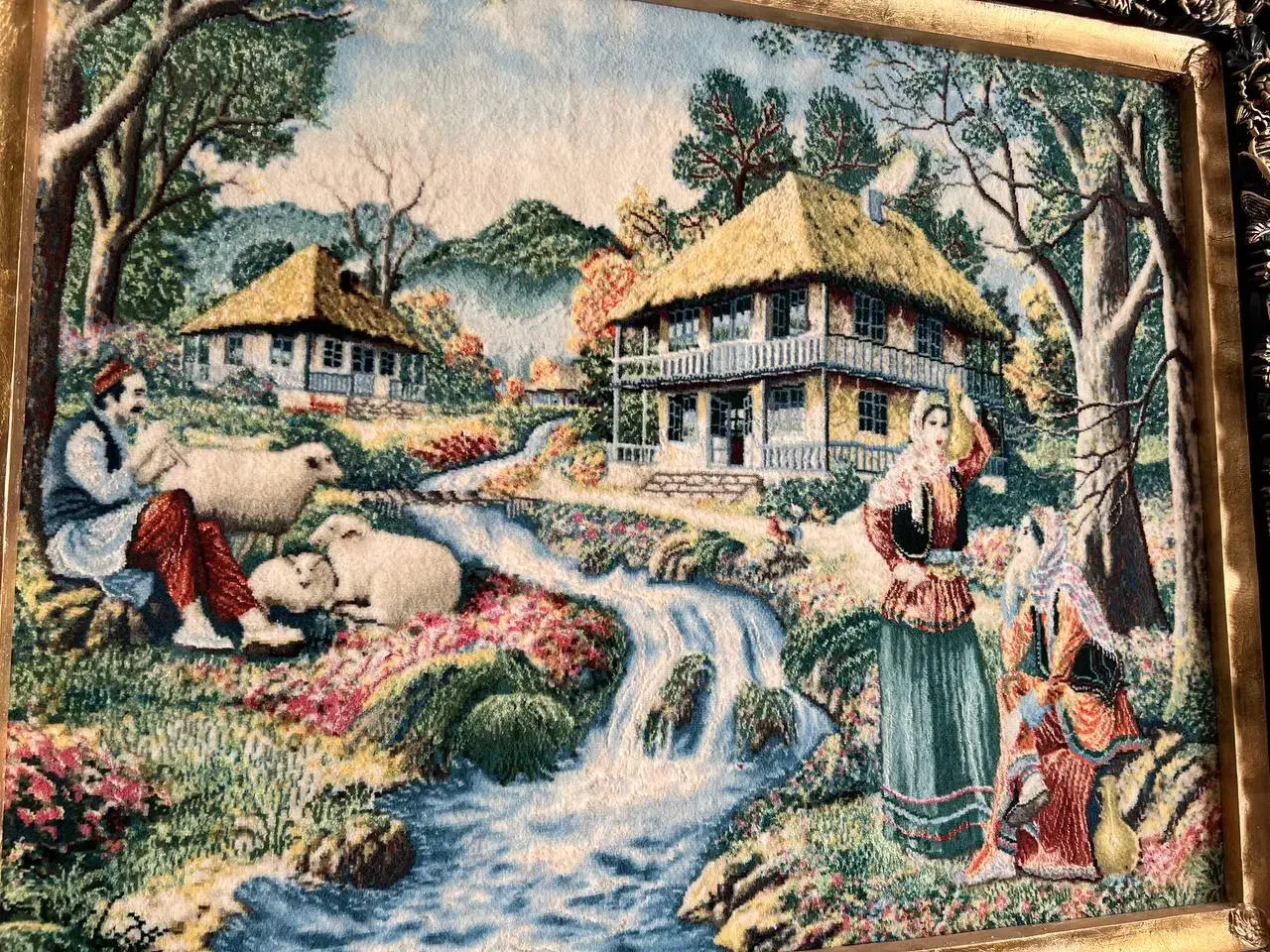 تابلو فرش دستبافت مرینوس ابریشم|تابلو فرش|پرند, فاز ۱|دیوار