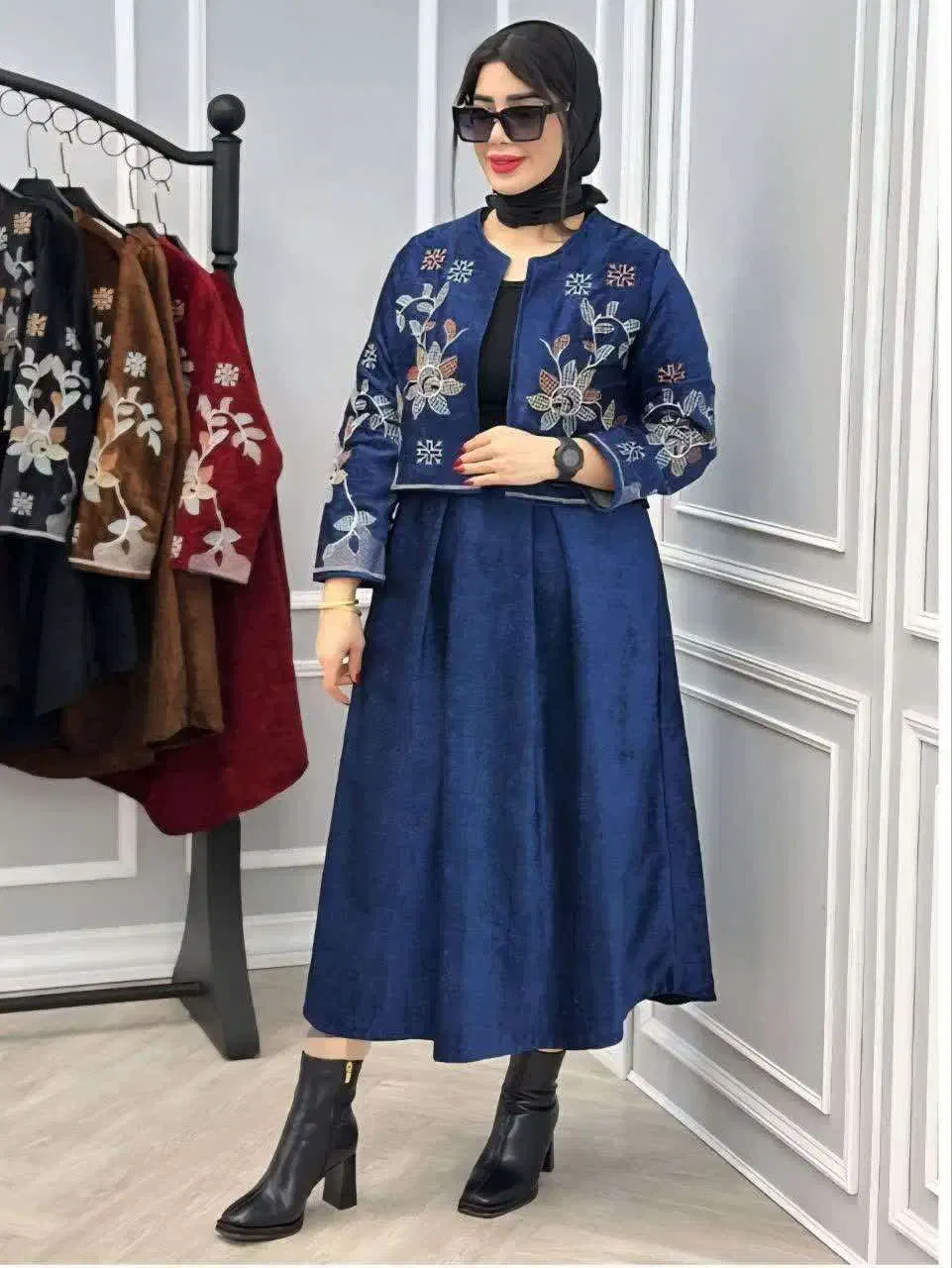 کت و دامن مخمل کوبیده|لباس|گناباد, |دیوار