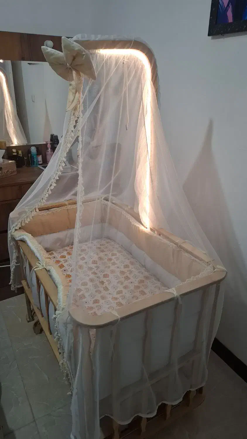 فروش گهواره چوبی مدل فرشته|اسباب و اثاث بچه|هشتگرد, فاز ۱ مهستان|دیوار