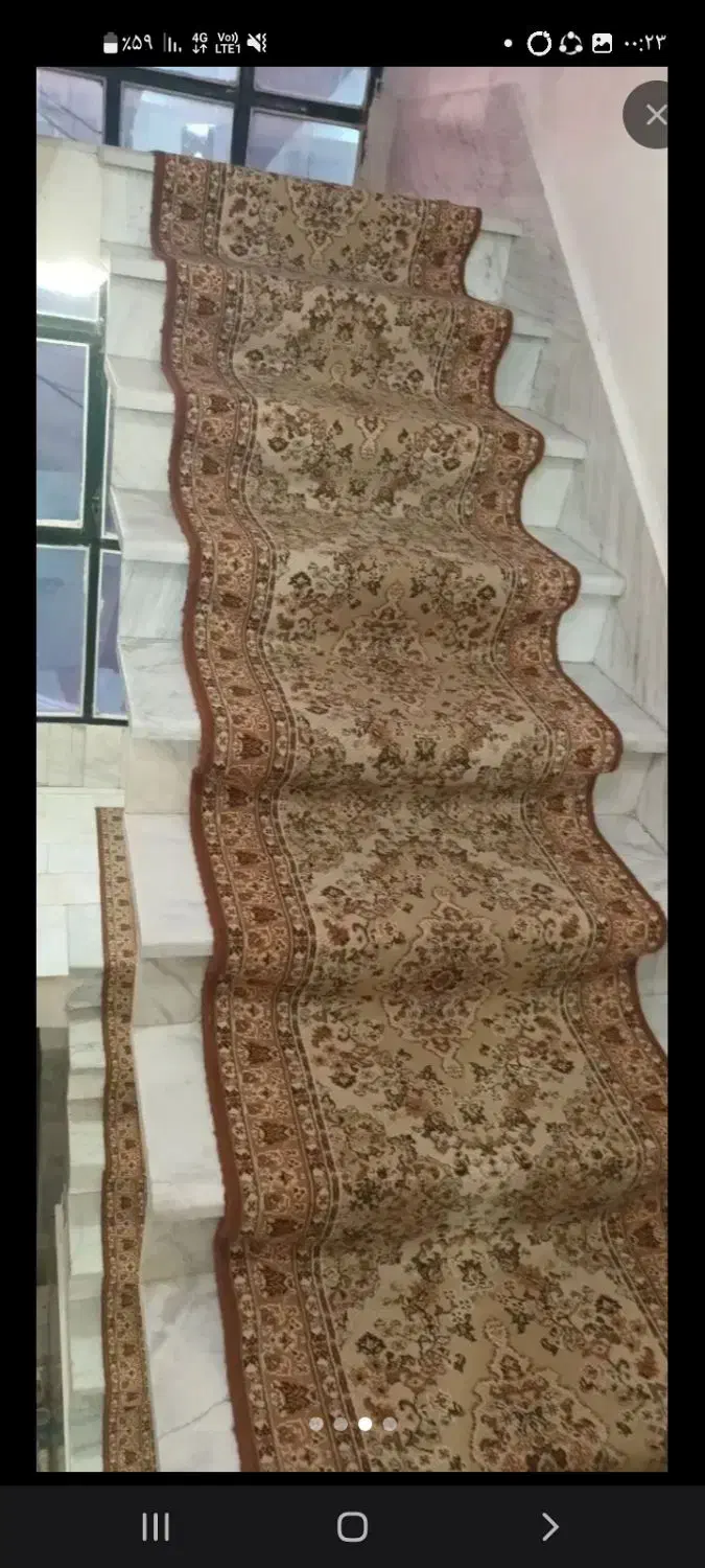 فرش گلیم راه پله|گلیم، جاجیم، گبه|پاکدشت, پاکدشت (مامازند)|دیوار