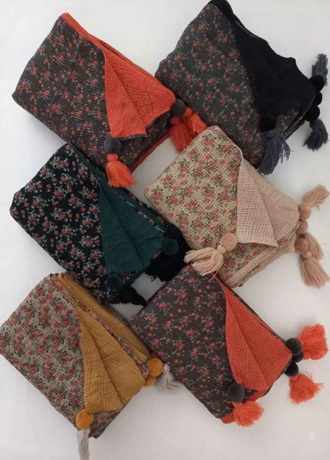 پلیسه گلدار نخی دورو|لباس|نوشهر, |دیوار