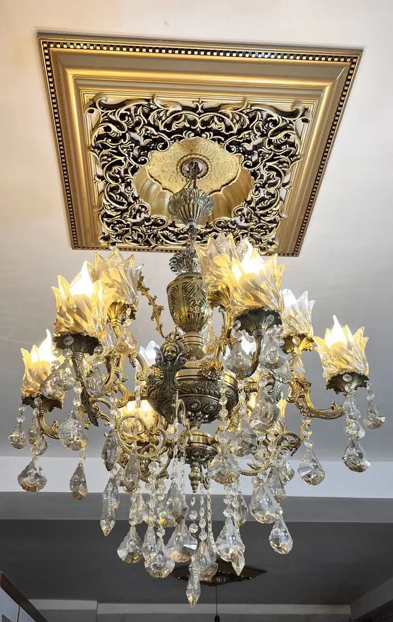 لوستر۶ شاخه ۱۲ شعله|لوستر و چراغ آویز|الوند, |دیوار