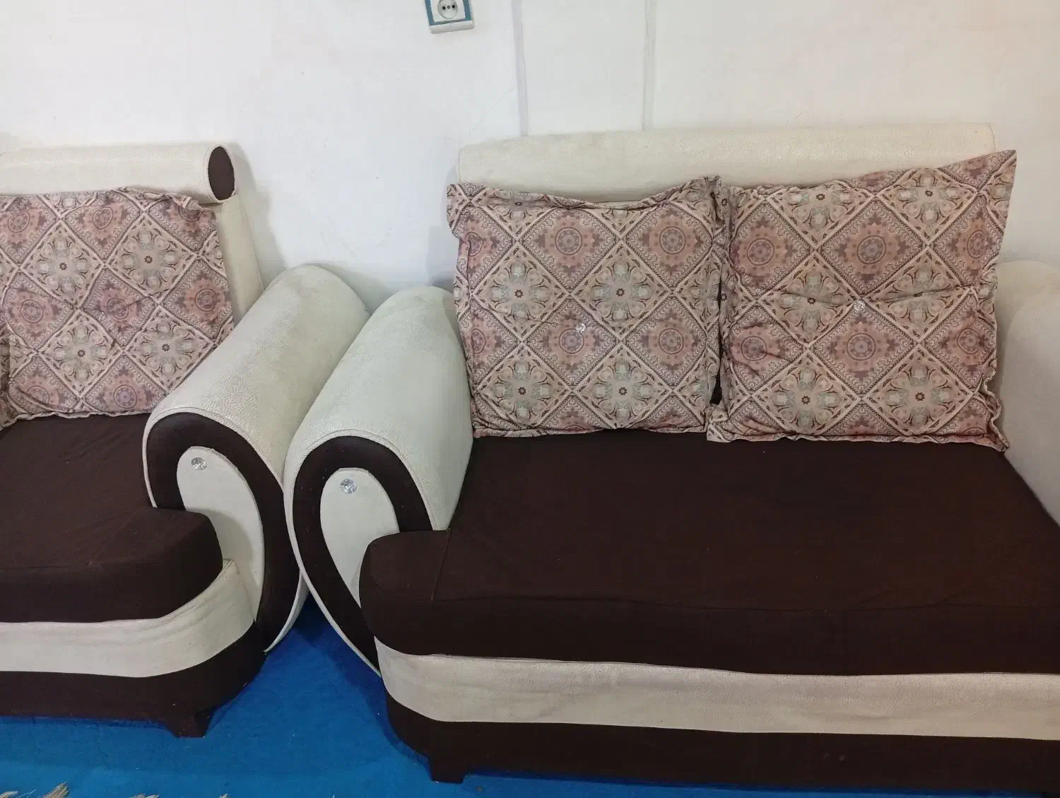 فروش فوری یک دست مبلمان هفت نفره درحد نو|مبلمان خانگی و میز عسلی|زاهدان, |دیوار