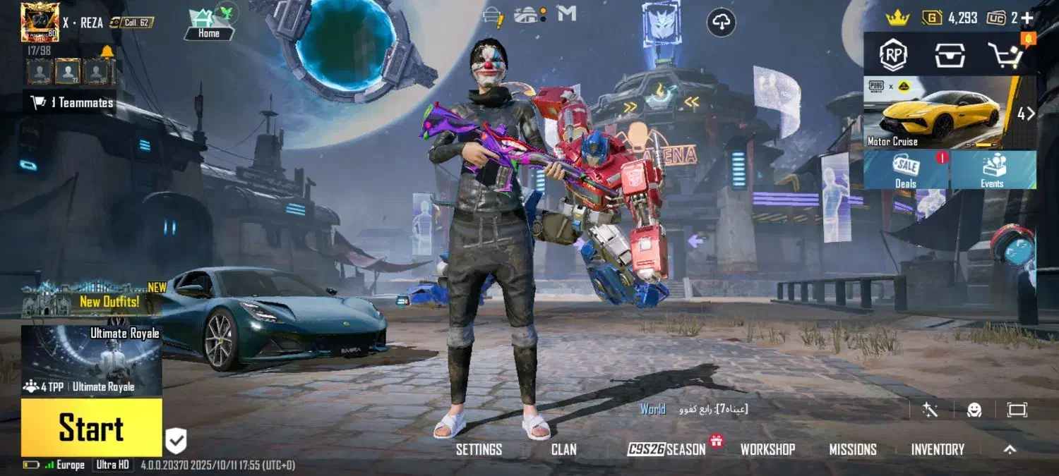 اکانت گاد پابجی موبایل|کنسول، بازی ویدئویی و آنلاین|مشهد, بهمن|دیوار