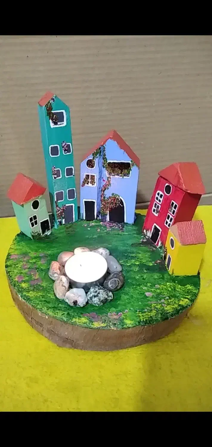 کلبه چوبی|صنایع دستی و سایر لوازم تزئینی|فولادشهر, مسکن مهر فولادشهر|دیوار