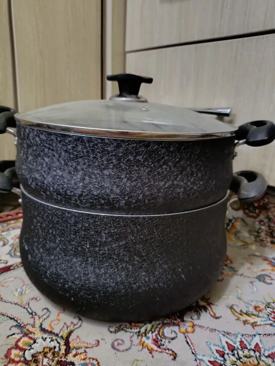 ماهیتابه گریل،روحی،تفلون،زودپز،پایه قابلمه‌۵طبقه|ظروف پخت‌وپز|قم, کیوانفر|دیوار