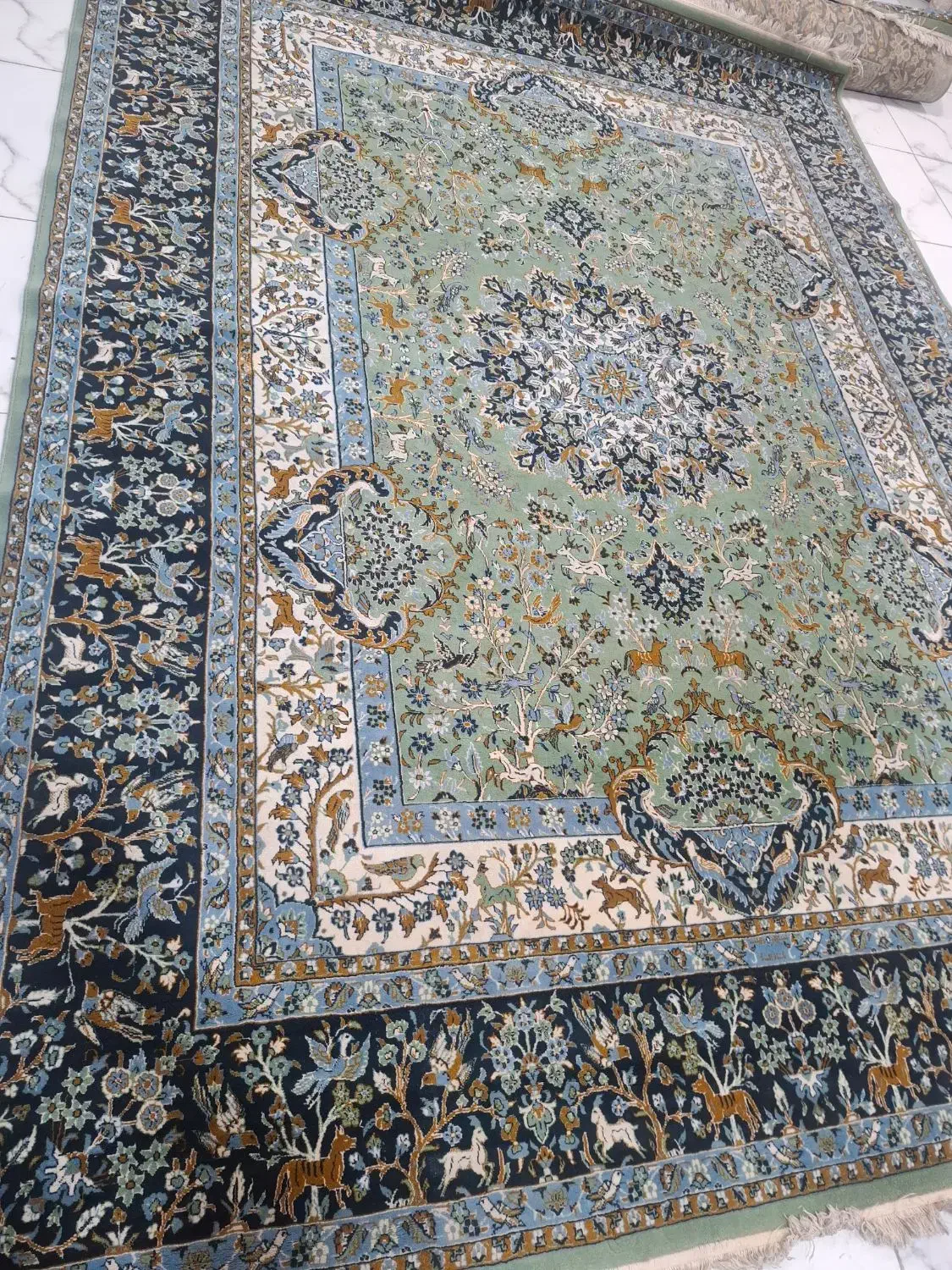 دو تخته فرش ۱۲ متری|فرش|لنجان, |دیوار