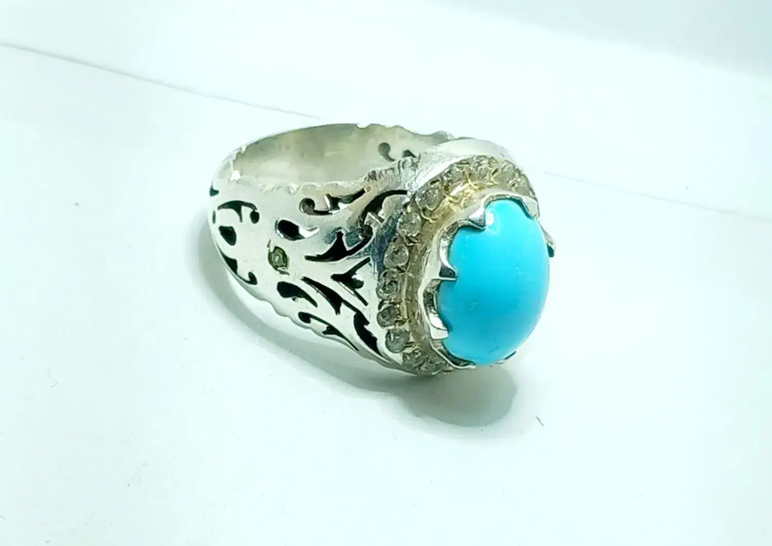 انگشتر فیروزه نیشابوری عقیق یمنی عقیق سبز|جواهرات|مشهد, ابوذر|دیوار