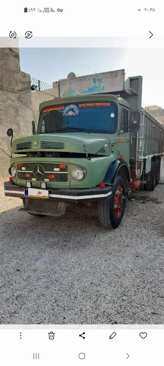 بنز ده چرخ مدل۶۰ بالاگیر فابریک|خودرو سنگین|اصفهان, شهرک صنعتی امیرکبیر (شاپور جدید)|دیوار