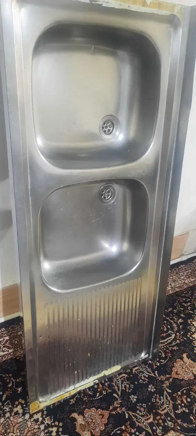 سینک دوقلو|آب‌چکان و نظم‌دهنده ظروف|مشهد, مقدم|دیوار