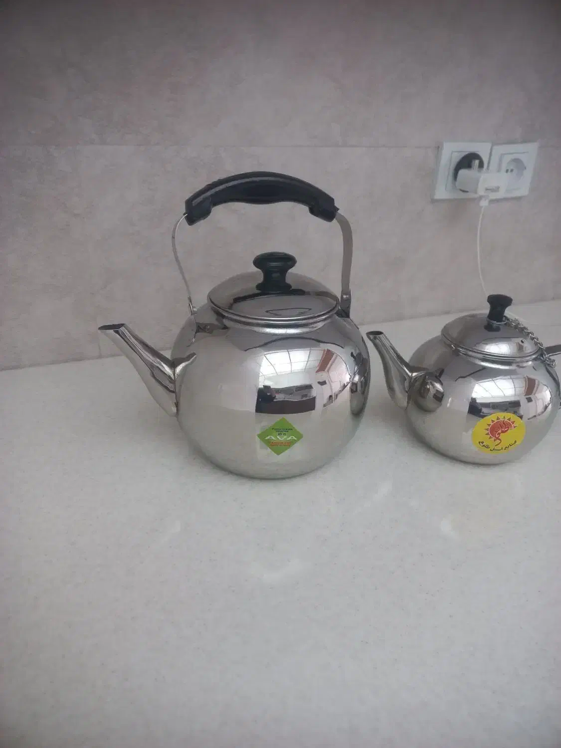 کتری وقوری استیل|قوری، کتری، قهوه‌ساز دستی|سنندج, |دیوار