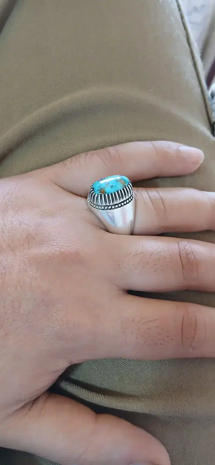 انگشتر نقره فیروزه نیشابور اصل و ری احمد قدیمی|جواهرات|هشتگرد, تهران دشت|دیوار