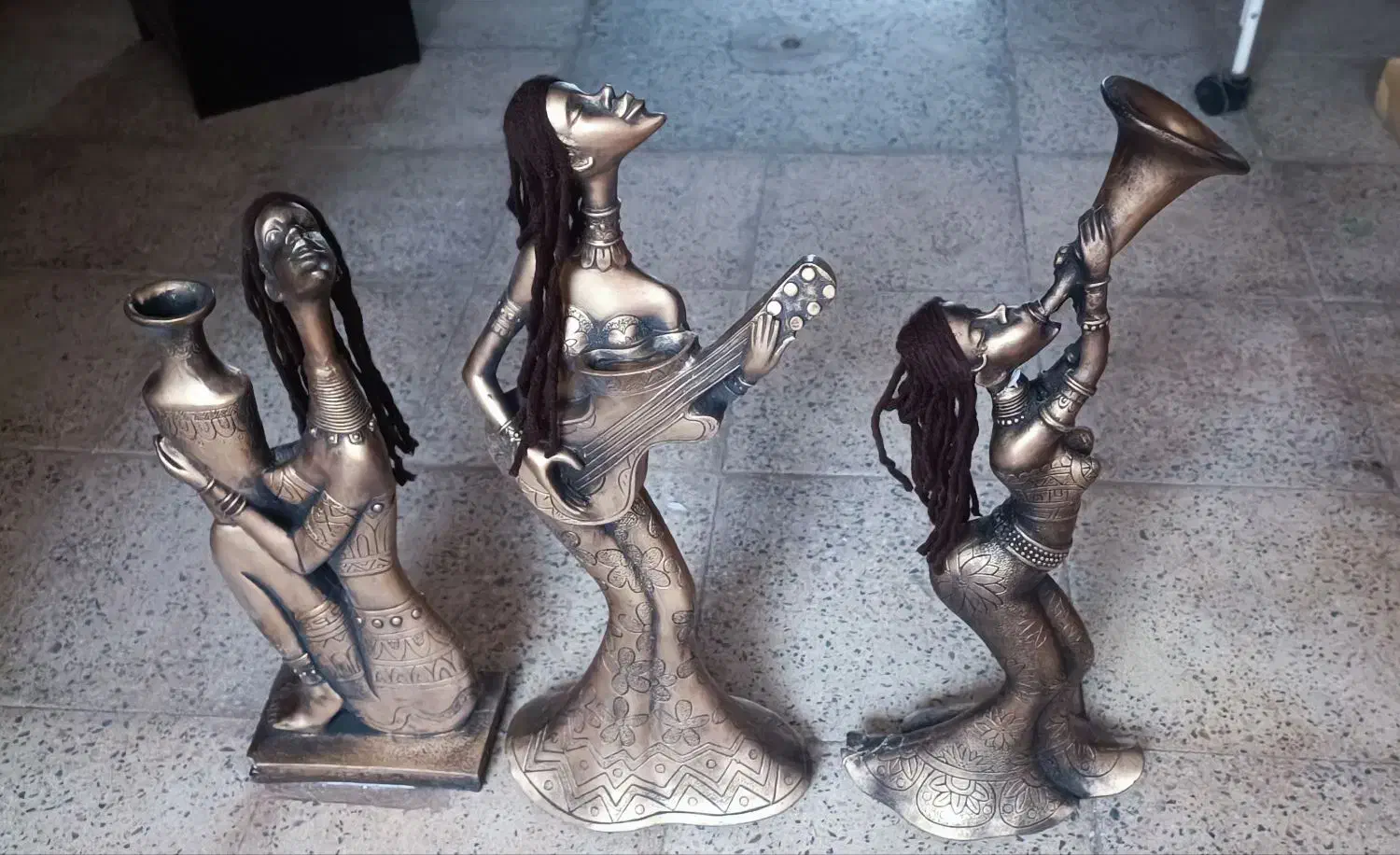 سه عدد مجسمه آفریقایی|مجسمه، تندیس، ماکت|ارومیه, |دیوار