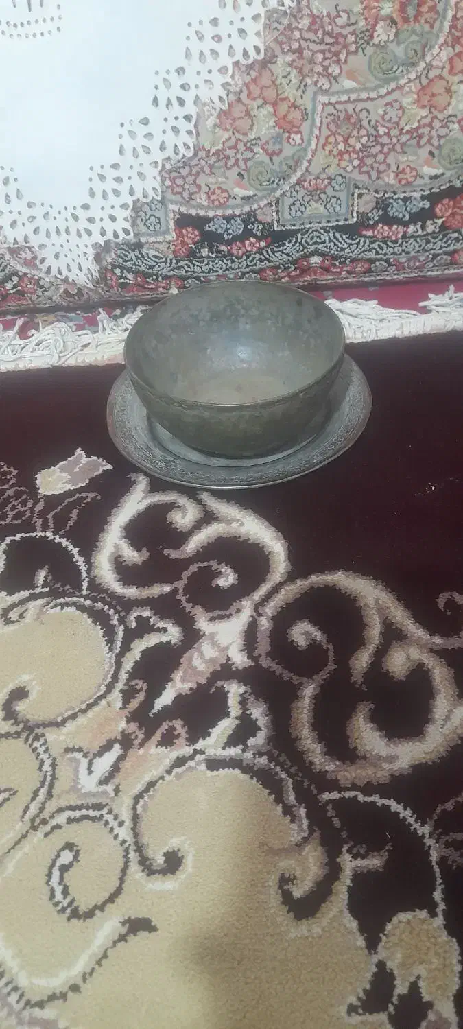 کاسه بشقاب مسی انتیک|کلکسیون اشیاء عتیقه|زنجان, |دیوار