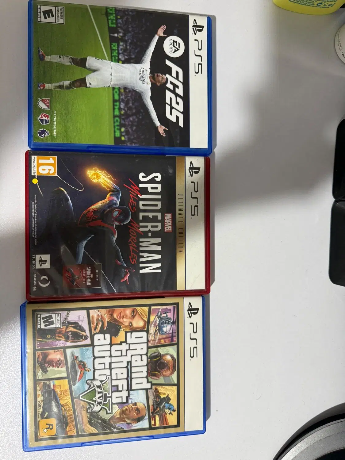 دیسک fc25 gtaV اسپایدرمن مایلز مورالز برای ps5|کنسول، بازی ویدئویی و آنلاین|تهران, سازمان آب|دیوار
