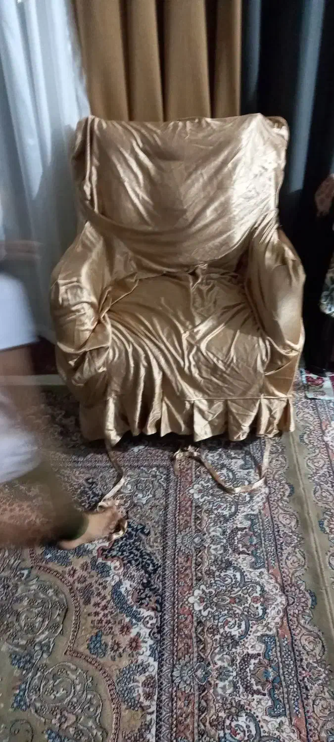 روکش ساتن مبل ۷نفره|مبلمان خانگی و میز عسلی|پاکدشت, کبودگنبد|دیوار