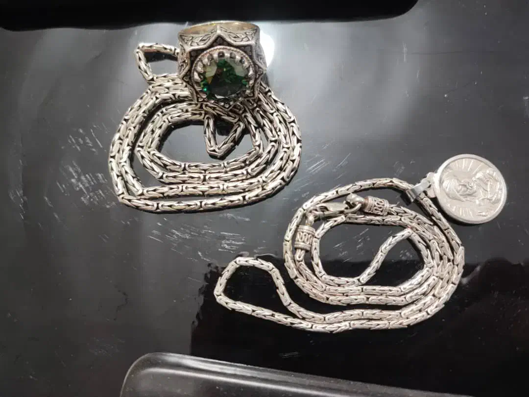 نقره انگشتر زنجیری تایلندی ایتالی|جواهرات|سنندج, |دیوار