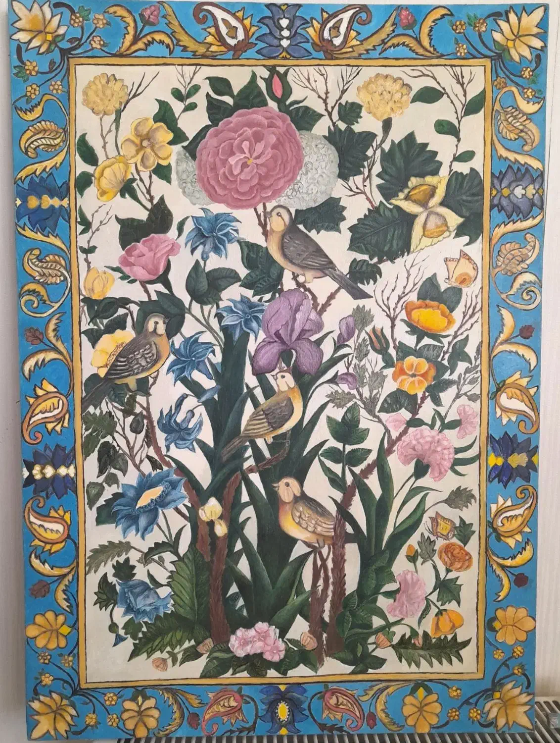 نقاشی رنگ و روغن و تابلو نقش برجسته هر سه تا با هم|تابلو، نقاشی، عکس|اصفهان, جلالیه|دیوار