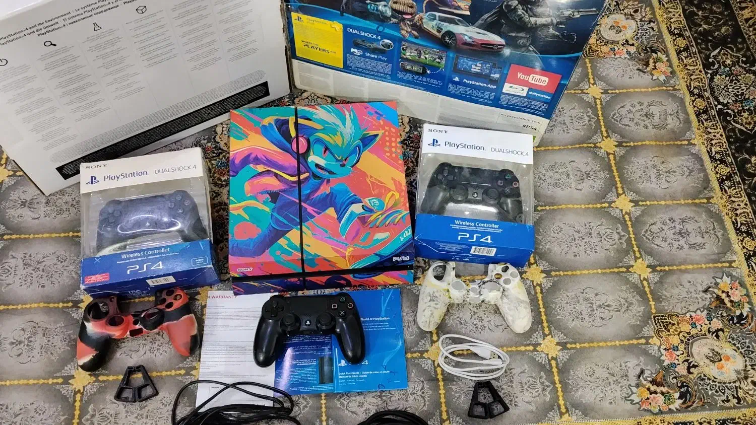 PS4 500 gig سه دسته درحد نو|کنسول، بازی ویدئویی و آنلاین|تاکستان, |دیوار