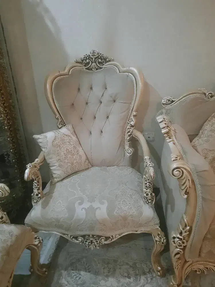 مبل استیل به همراه میز نهارخوری چوب راش واقعی|مبلمان خانگی و میز عسلی|تهران, مجیدیه|دیوار