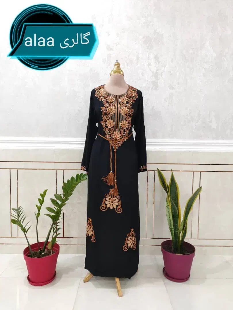 نخی ماکسی کودری خارجی گلدوزی شده|لباس|اهواز, بهارستان|دیوار