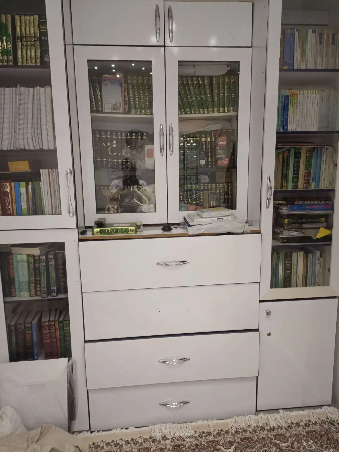 کمد دیواری و کتابخانه|کتابخانه، شلف، قفسههای دیواری|قم, زنبیل آباد|دیوار