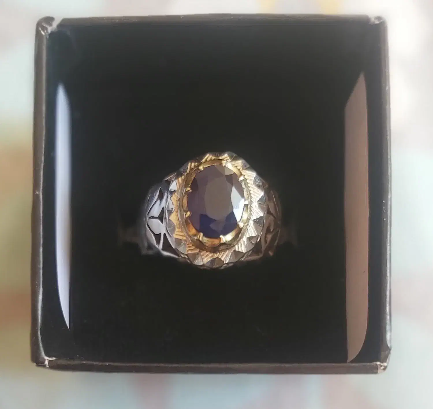 انگشتر یاقوت کبود معدنی|جواهرات|نیشابور, هفده شهریور|دیوار