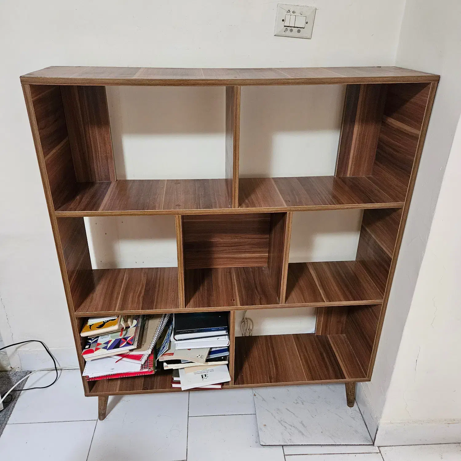 کتابخانه چوبی با ابعاد ۱۰۰ * ۱۲۰ * ۲۵ سانتی‌متر|کتابخانه، شلف، قفسه‌های دیواری|تهران, هروی|دیوار