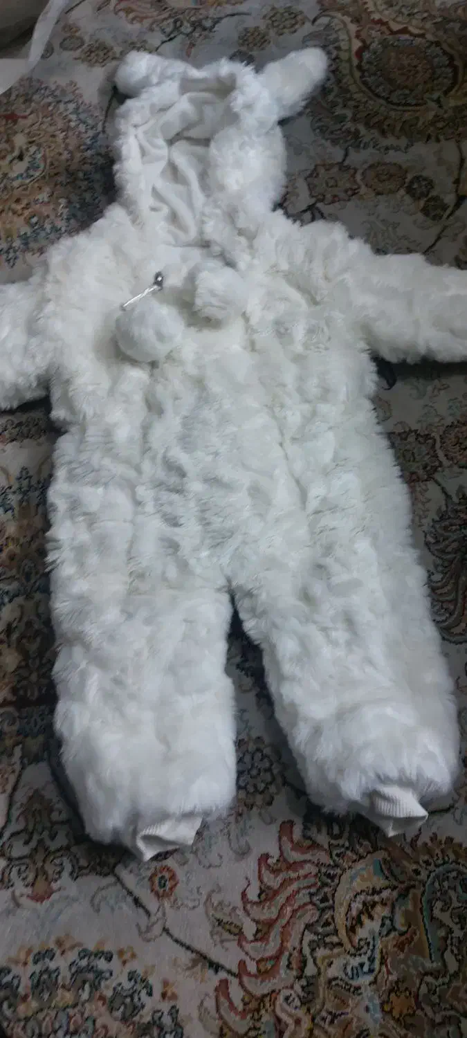 کاپشن سرهمی زمستانی مناسب سیسمونی.خرگوشی سفید تدی|کفش و لباس بچه|تهران, خانی آباد نو شمالی|دیوار