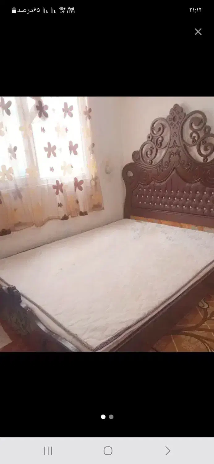 تخت خواب دونفره در حد نو|تخت و سرویس خواب|نهاوند, |دیوار