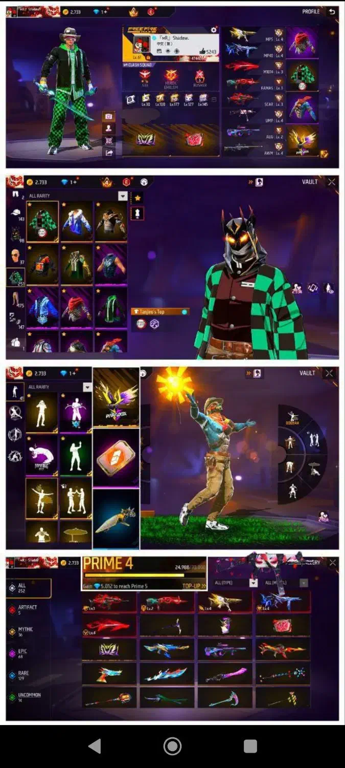 اکانت فری فایر|کنسول، بازی ویدئویی و آنلاین|مرودشت, نقش رستم|دیوار