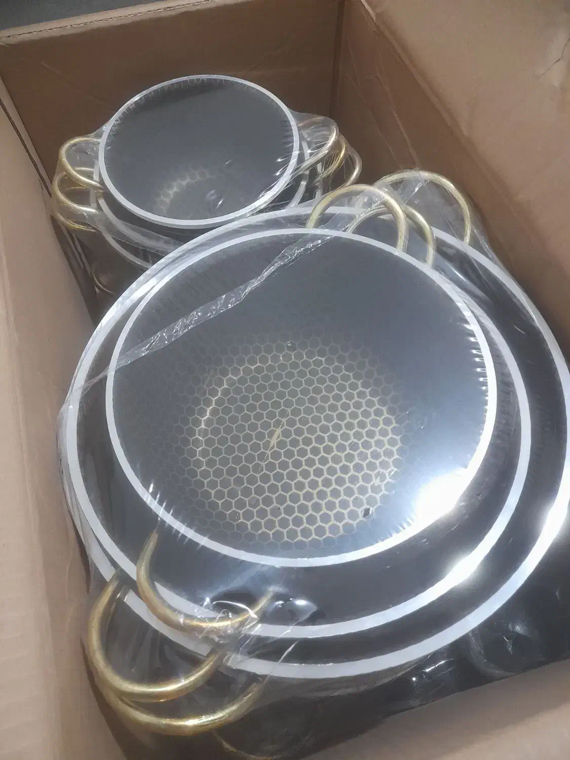 سرویس کامل قابلمه ماهیتابه تفلن زنبوری نو پلمپ|ظروف پختوپز|رفسنجان, |دیوار